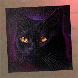 Quebra-cabeça Gato Preto Desafiador