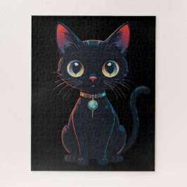 Quebra-cabeça Gato Preto Pouco Assustador