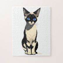Gato Siamês Art Blue-Eyed Cat Lover