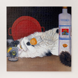 Quebra-cabeça Gato Tuxedo de Cabelo Longo