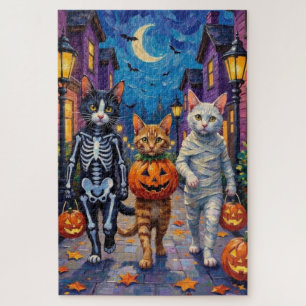Quebra-cabeça Gatos Angora Turcos em Fantasias de Halloween