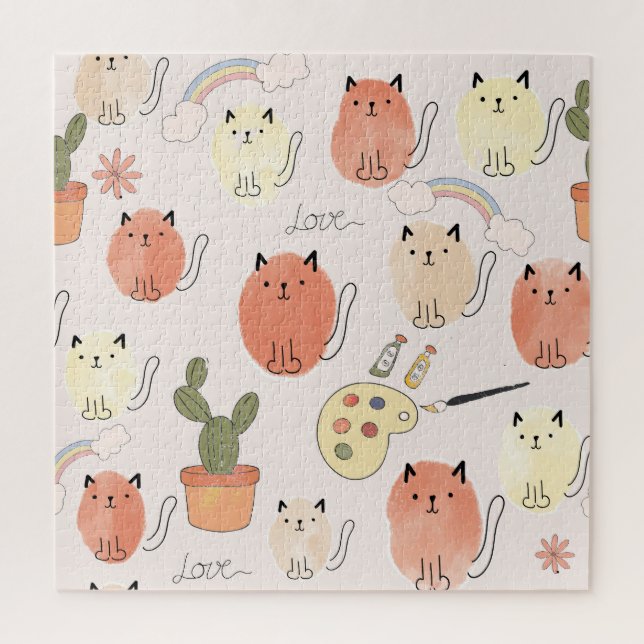 Quebra-cabeça Gatos De Gatinhos-gatinhos: Padrões Animais Bons (Vertical)