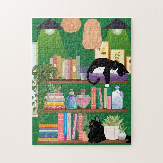 Quebra-cabeça Gatos de livraria (Vertical)