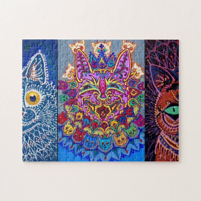 Quebra-cabeça Gatos Decorativos de Louis Wain (Horizontal)