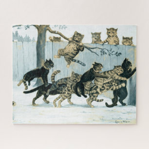 Quebra-cabeça Gatos em Play por Louis Wain