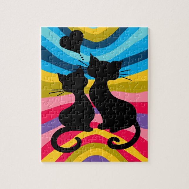 Quebra-cabeça Gatos Groovy (Vertical)