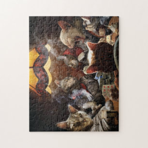 Quebra-cabeça Gatos jogando pôquer