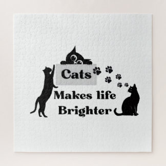 Quebra-cabeça Gatos Tornam a Vida Mais Brilhante – Doce Inspiraç