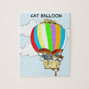 Quebra-cabeça Gatos Voadores Desenho Animado Divertido