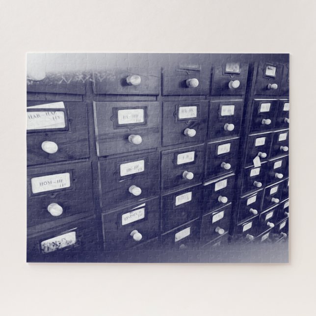 Quebra-cabeça Gavetas de biblioteca antigas (Horizontal)