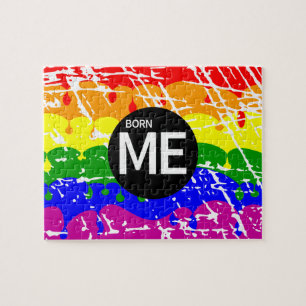 Quebra-cabeça Gay Rainbow Flag Nascer This Way