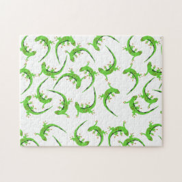Quebra-cabeça Gecko Lizard Reptile Pattern