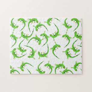 Quebra-cabeça Gecko Lizard Reptile Pattern