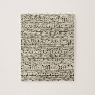 Quebra-cabeça Geek Nerdy do nerd Funky na moda binário retro