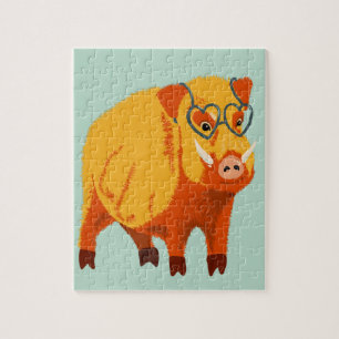 Quebra-cabeça Geek Porco Engraçado Boar Selvagem