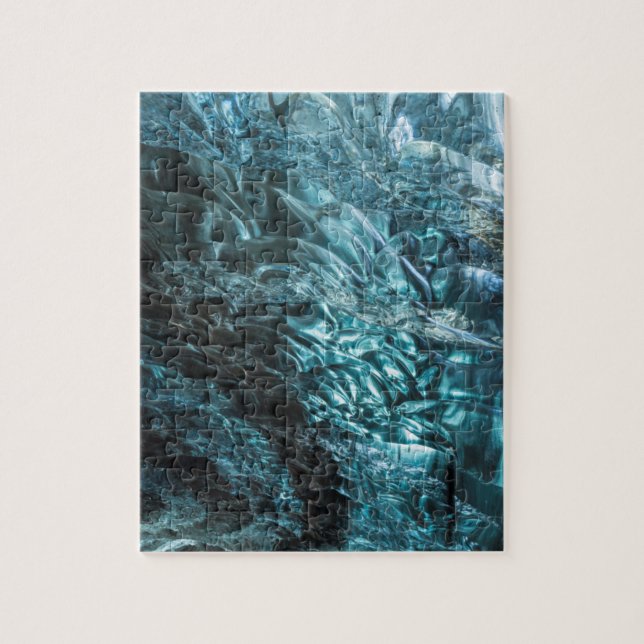 Quebra-cabeça Gelo azul de uma caverna de gelo, Islândia (Vertical)