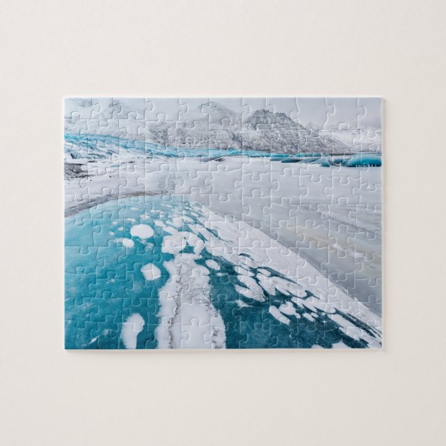 Quebra-cabeça Gelo de glaciar congelado, Islândia (Horizontal)