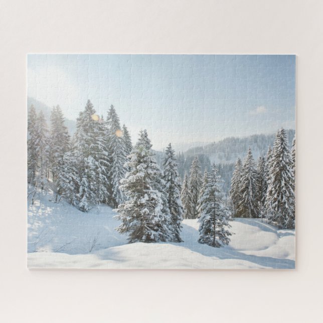Quebra-cabeça Gelo e neve | Allgäu Bavaria Sul da Alemanha (Horizontal)