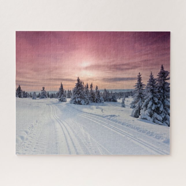 Quebra-cabeça Gelo e neve | Lillehammer, Noruega (Horizontal)
