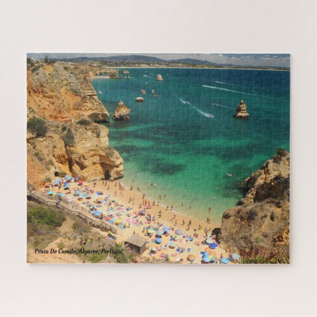 Quebra-cabeça Gema oculto - Praia do Camilo, Algarve, Portugal (Horizontal)