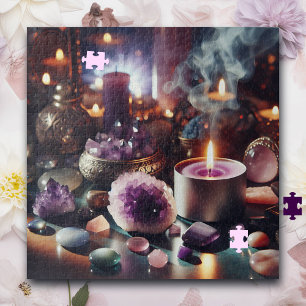 Quebra-cabeça Gemas e Cristais bonito de Ametist Roxo