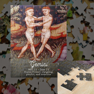 Quebra-cabeça Gemini, a Festa de aniversário dos Sinais Gêmeos Z