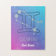 Gemini Zodiac - Sinal de Estrela Watercolor Horosc