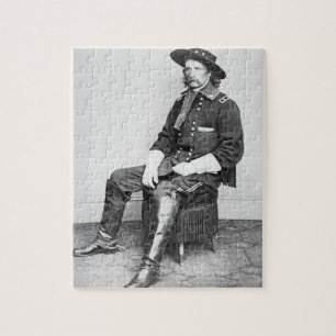 Quebra-cabeça General George A. Custer (foto de b/w)