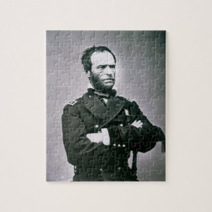 Quebra-cabeça General William T. Sherman (1820-91) (foto de b/w)