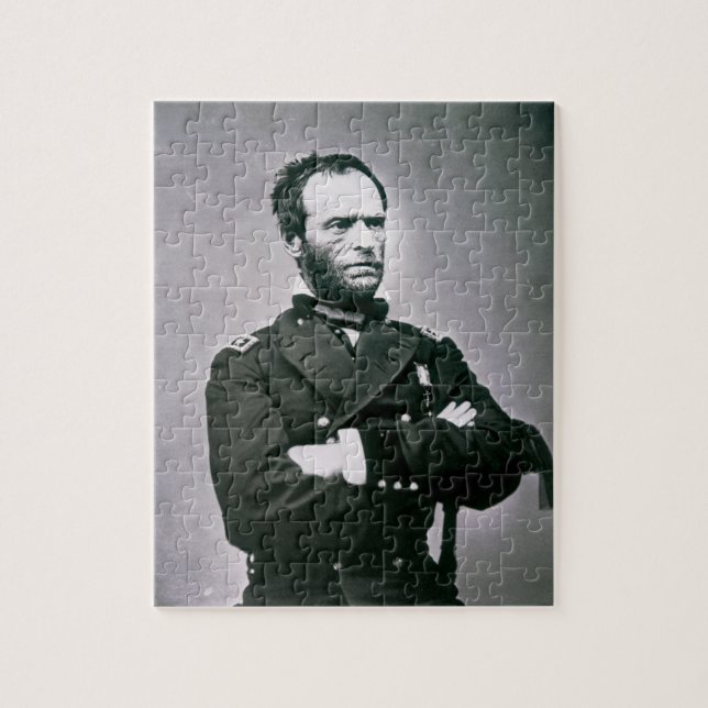 Quebra-cabeça General William T. Sherman (1820-91) (foto de b/w) (Vertical)