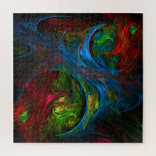 Quebra-cabeça Genesis Blue Abstrato Art (Vertical)