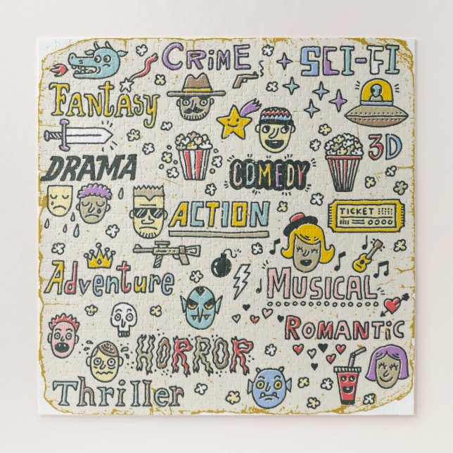 Quebra-cabeça Genres de Filme: TV Mostra Conjunto de Portas (Vertical)