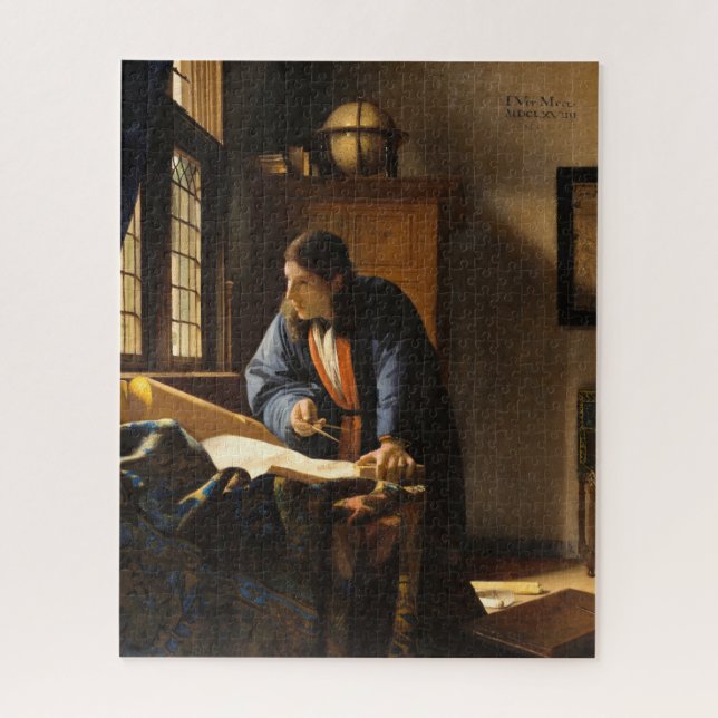 Quebra-cabeça Geógrafo de Johannes Vermeer (Vertical)