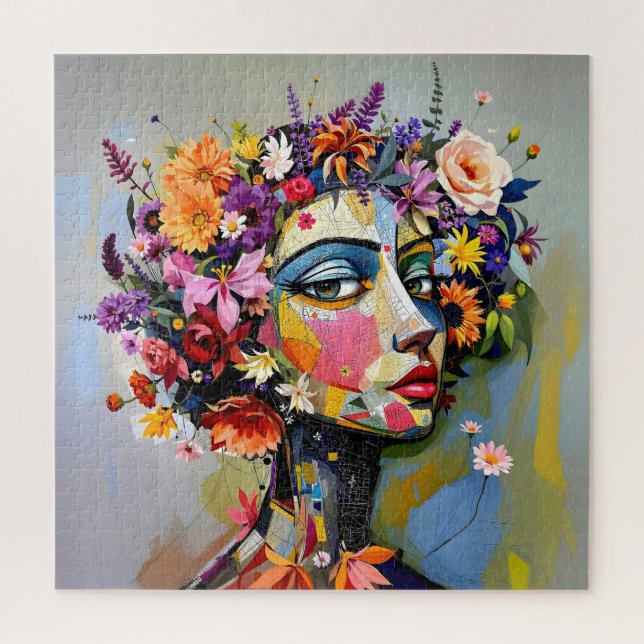 Quebra-cabeça "Geometria Floral" - Retrato Botânico (Vertical)