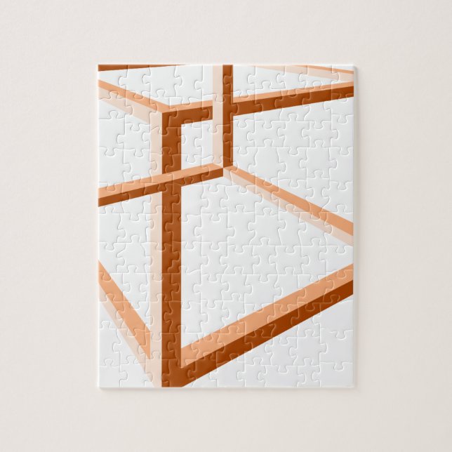 Quebra-cabeça Geometria impossível da ilusão 3d da ilusão óptica (Vertical)