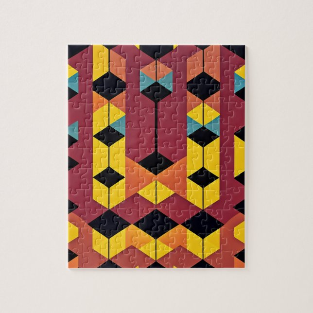 Quebra-cabeça Geométrico Abstrato (Vertical)