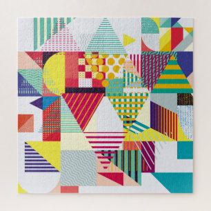 Quebra-cabeça Geométrico decorativo, padrão sem costura abstrato