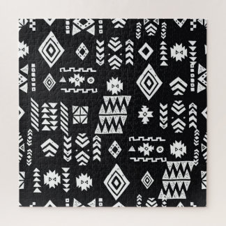 Quebra-cabeça Geométrico tribal: fundo sem costura na moda.