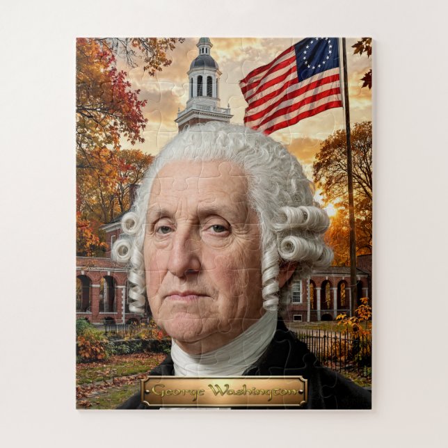Quebra-cabeça George Washington: 1º Presidente dos EUA (Vertical)