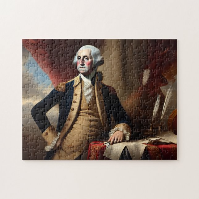 Quebra-cabeça George Washington Patriotic History Buff Gift (Horizontal)