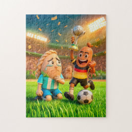 Quebra-cabeça German bratwurst defeating Argentinian empanada so