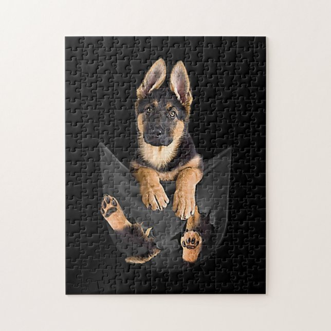 Quebra-cabeça German shepherd No Sopro De Cachorro Engraçado De  (Vertical)