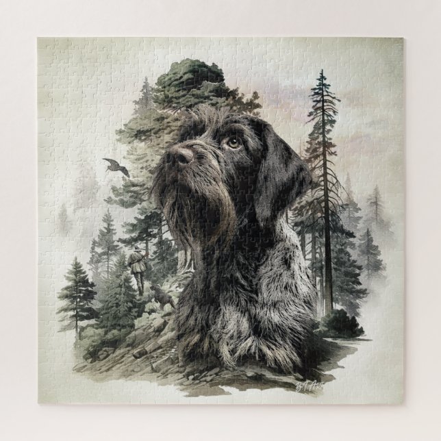 Quebra-cabeça German Wirehaired Pointer (Vertical)