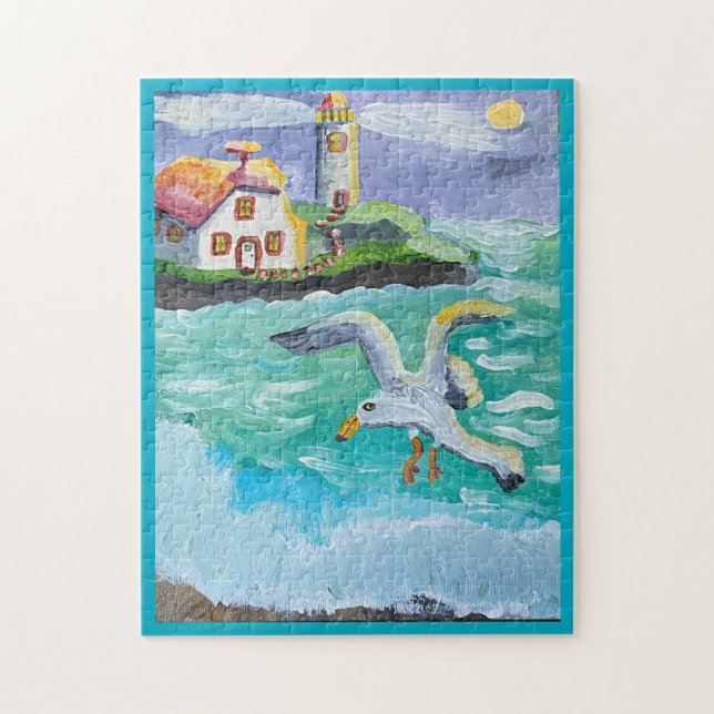 Quebra-cabeça Gertrude Gull E O Farol  (Vertical)