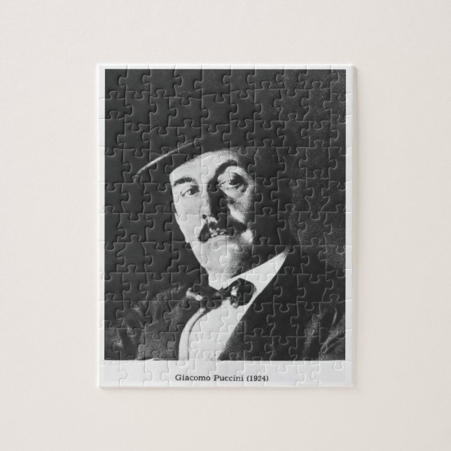 Quebra-cabeça Giacomo Puccini (1858-1924) 1924 (photolitho) (b/w (Vertical)