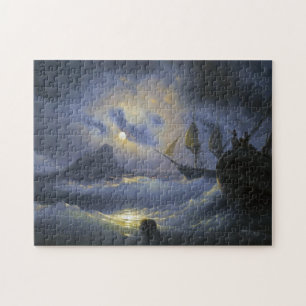 Quebra-cabeça Gibraltar por águas do seascape de Ivan Aivasovsk