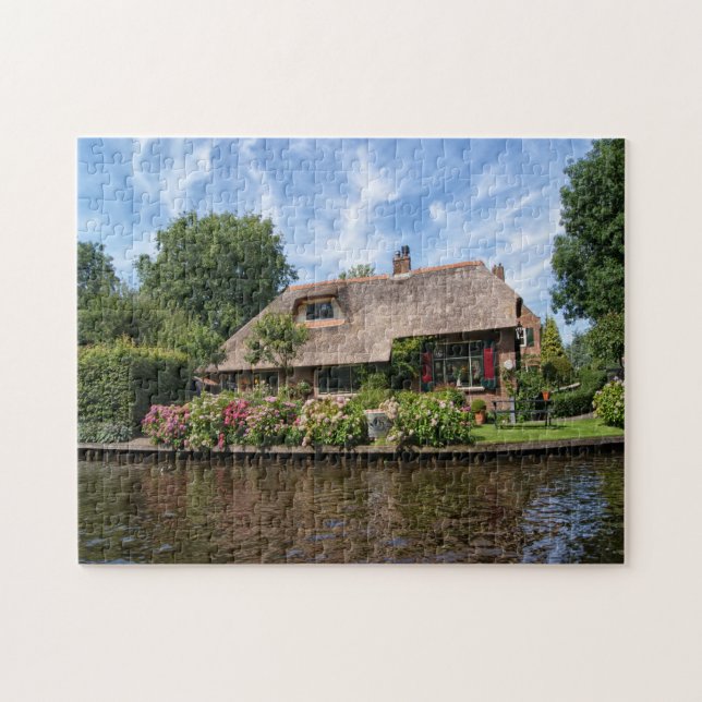 Quebra-cabeça Giethoorn Fazenda House Holland. (Horizontal)