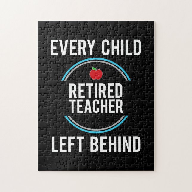 Quebra-cabeça Gifts Teacher | Retired Teacher Left Behind (Vertical)