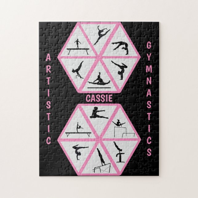 Quebra-cabeça Ginástica Artística Personalizada Hexágono (Vertical)