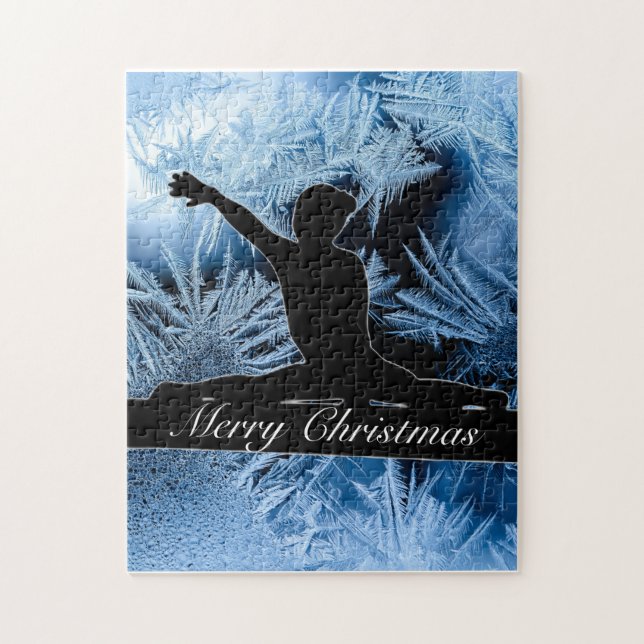 Quebra-cabeça Ginástica "Feliz Natal" Congelado     (Vertical)